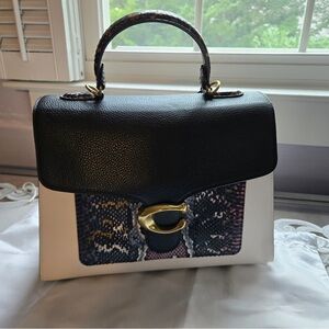 Coach Tabby Top Handle in Colorblock Snakeskin